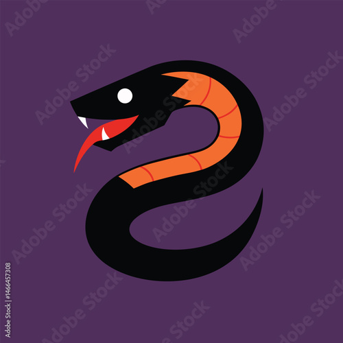 shatter snake vector art illustration