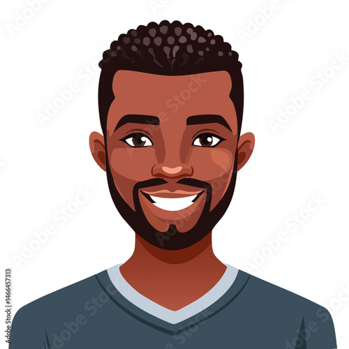 portrait of a young black man vector culture art design