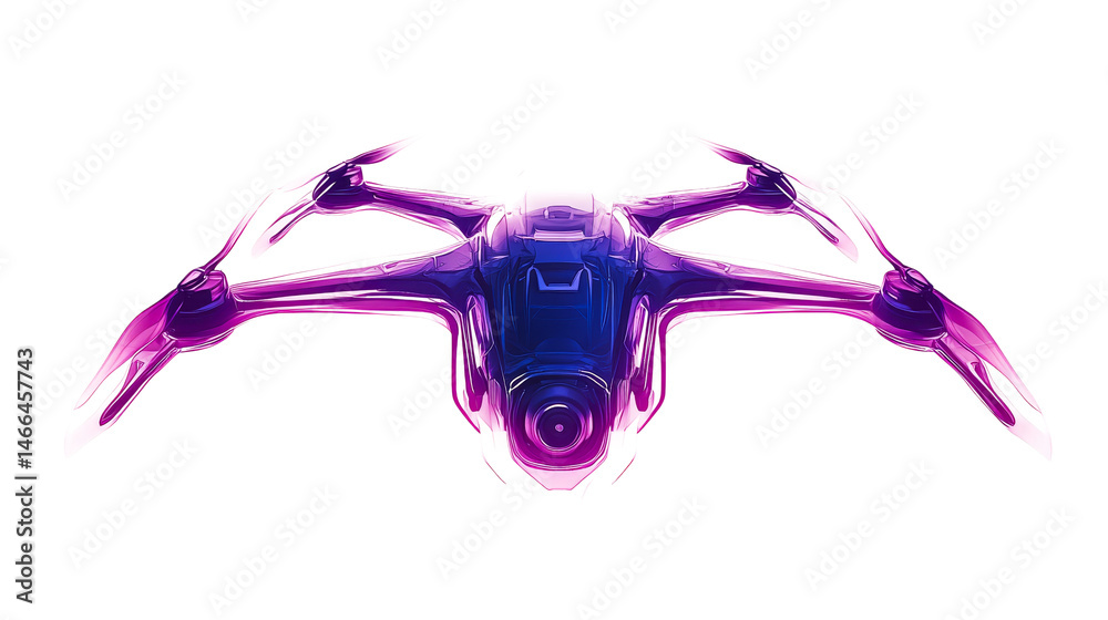 Futuristic drone craft purple abstract, cut out transparent Futuristic drone craft purple abstract, cut out transparent