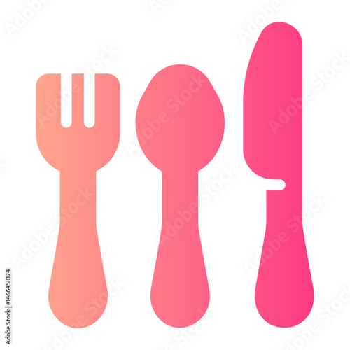 cutlery gradient icon