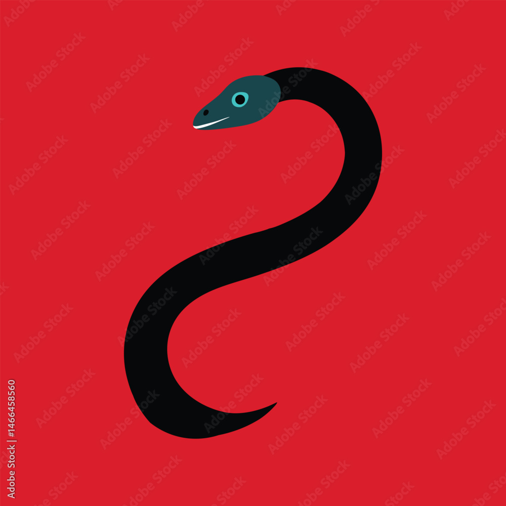Fototapeta premium Denali snake vector art illustration