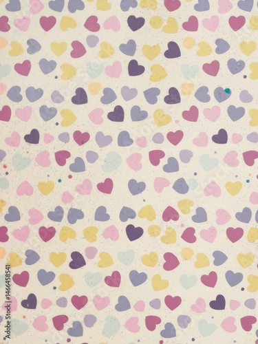 Pastel Heart Confetti Pattern 
