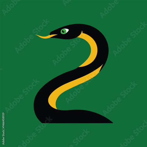 Kilimanjaro snake vector art illustration