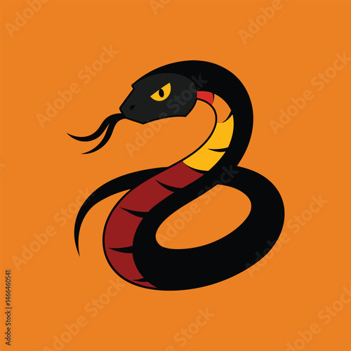 striker snake vector art illustration