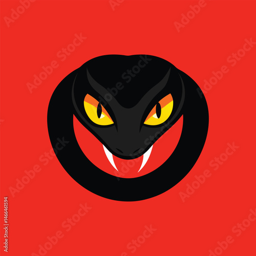 snake eyes vector art illustration