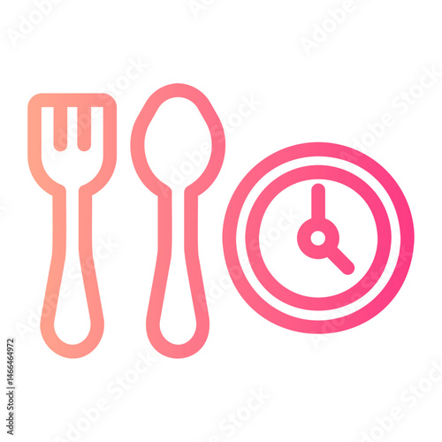 lunch gradient icon