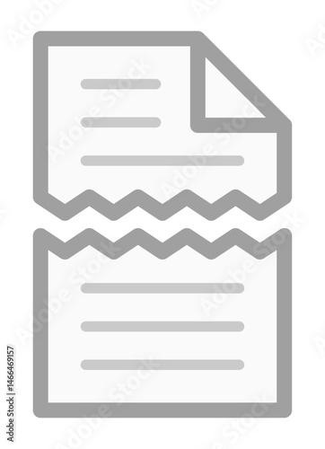 破れた書類アイコン