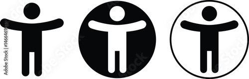 Accessibility icons set in flat styles. Simple vectors illustration. Universal access symbols isolated on transparent background. Blind disability people or visually impaired access the web buttons.