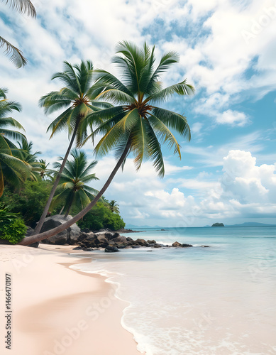 Ocean View from a Tropical Beach