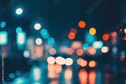 Fototapeta Naklejka Na Ścianę i Meble -  Blurred city lights at night (1)