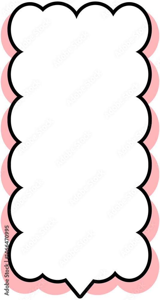 Fototapeta premium Wavy Edge Square Dialog box 