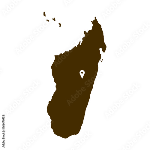 Madagascar Map Flat