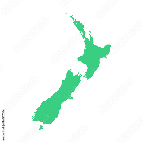 New Zealand Map Flat