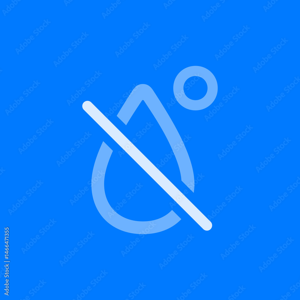 No Temperature Drop Outline Icon No Temperature Drop Outline Icon