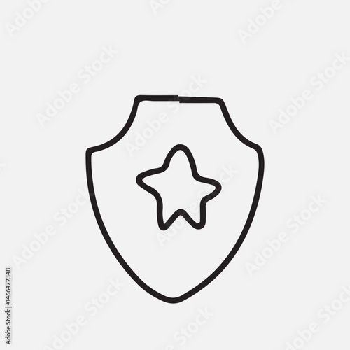 Police Icons Hand Drawn Doodle Coloring Vector. Set of Cute Police Related Objects in Doodle Style Police element doodles