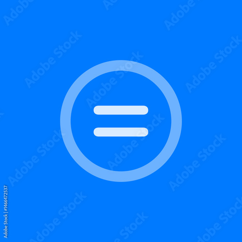 Outlined Circle Equal Sign Icon