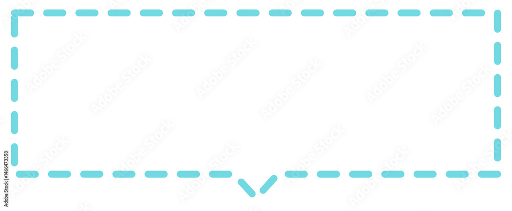 Obraz premium Dialogue Text box with dashed line 