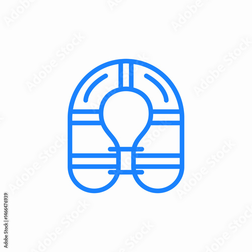 life jacket icon sign vector