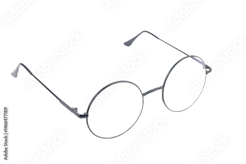Glasses isolated on white background. Eyeglasses with transparent glass.