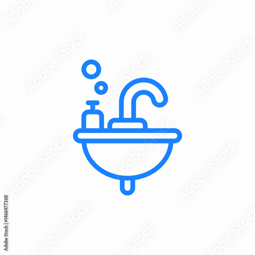 liquid soap sink icon sign vector