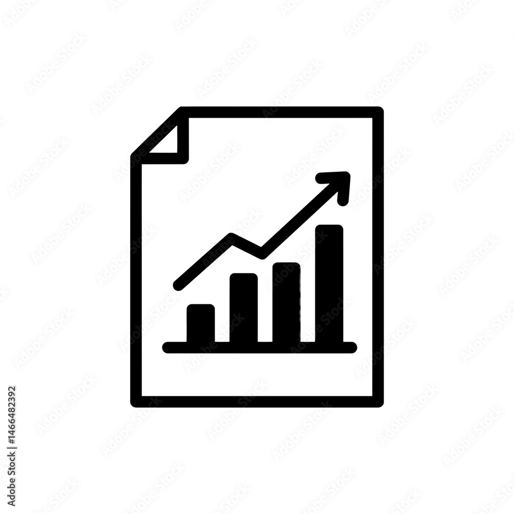 Bar Chart Trending Up on Paper - Financial Progress and Business Report Bar Chart Trending Up on Paper - Financial Progress and Business Report