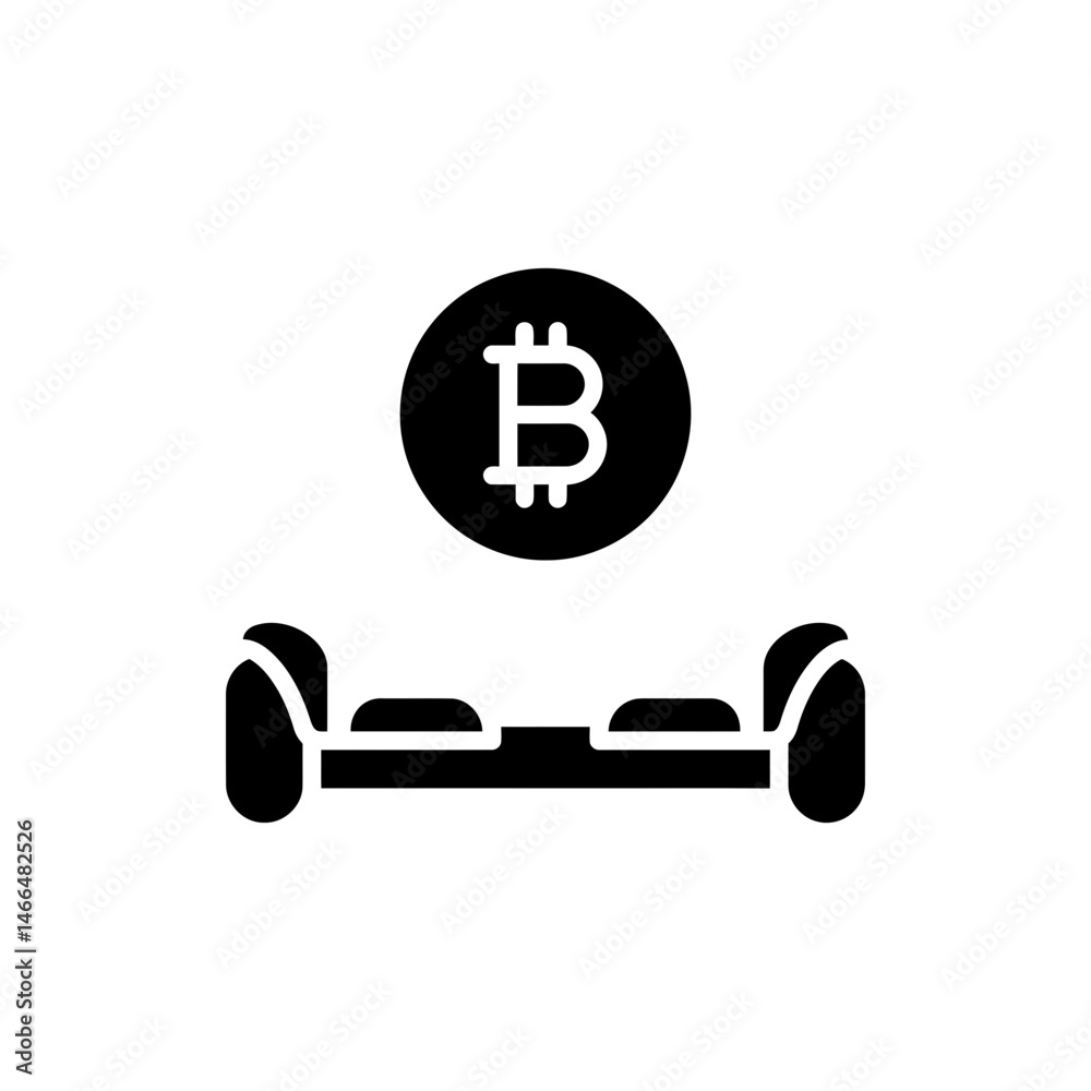 Bitcoin Above Hoverboard Base for Digital Innovation Bitcoin Above Hoverboard Base for Digital Innovation
