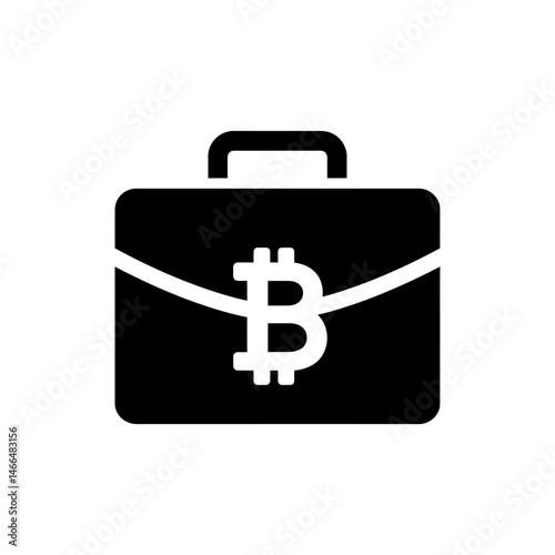 Bitcoin Inside Suitcase Briefcase - Cryptocurrency and Business Travel