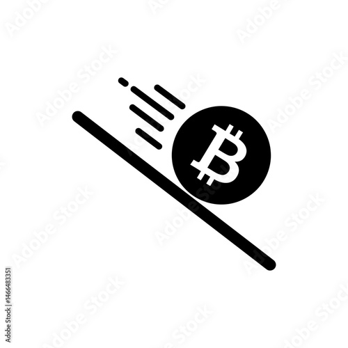 Bitcoin Sliding Down Slope - Cryptocurrency and Market Volatility