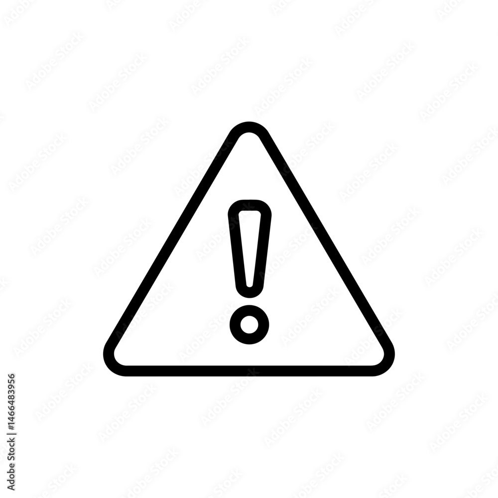 Caution Sign Exclamation Triangle Flat Minimal Danger Warning Symbol Caution Sign Exclamation Triangle Flat Minimal Danger Warning Symbol