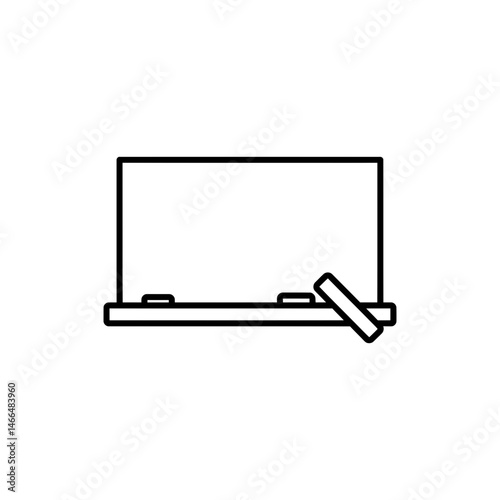 Chalk and Board Icon for Old School Teaching Representation