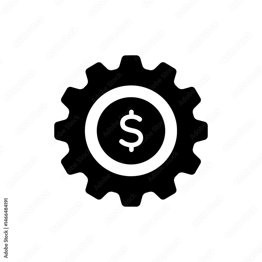 Obraz premium Coin Inside Cog Assembly for Financial Technology Innovation