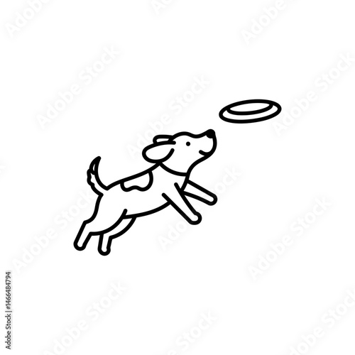 Dog Catching Frisbee Mid-Air with Joyful Face - Active Pet Play Concept