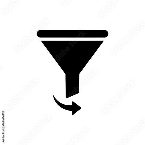 Funnel with Arrow Outputs - Symbolizing Efficient Data Flow