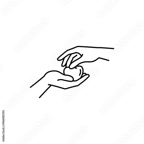 Hand Holding a Fruit Gently for Freshness and Care