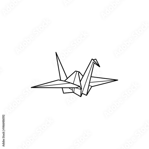 Origami Bird Made from Folded Paper Representing Craft, Creativity, and Art