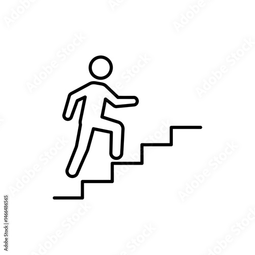 Person Climbing Staircase Step-by-Step