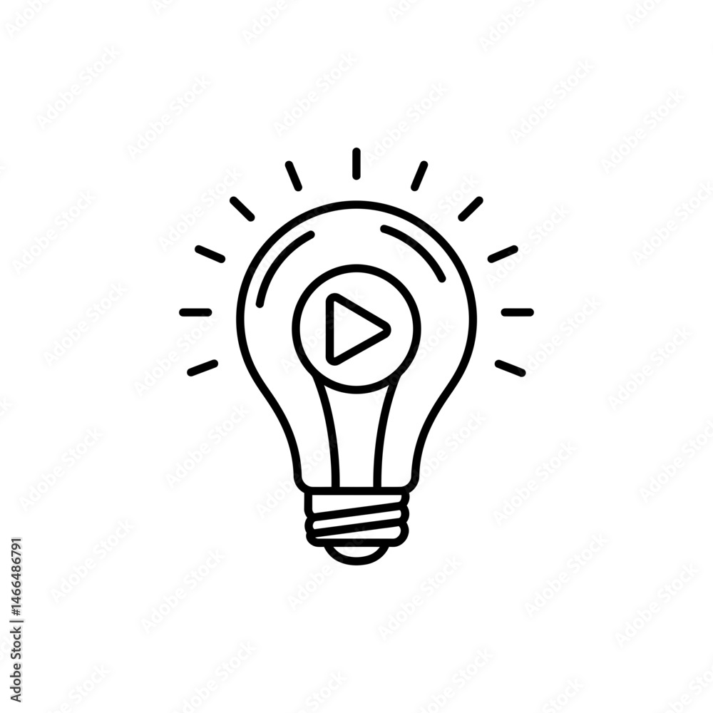 Play Button Inside Lightbulb - Video Ideas and Creative Concepts Play Button Inside Lightbulb - Video Ideas and Creative Concepts