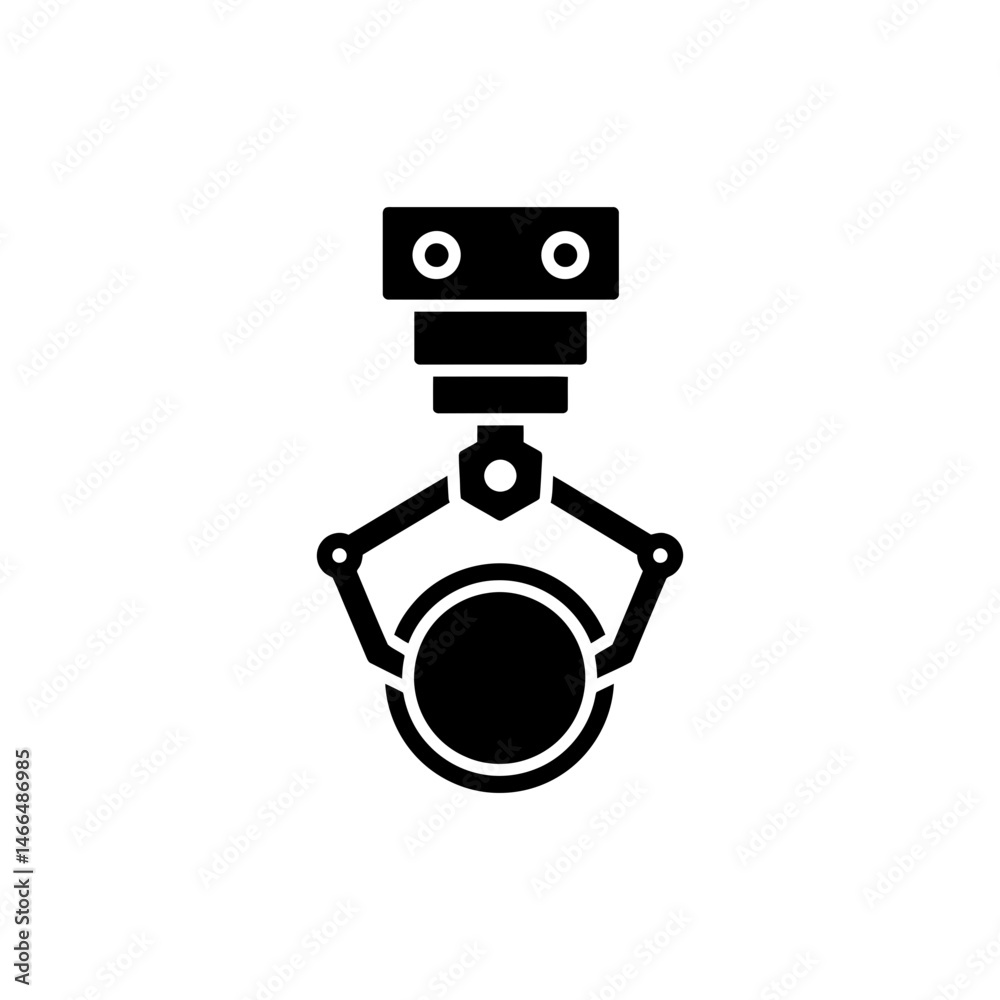 Fototapeta premium Robotic Claw Grabbing Coin Representing Automation and Financial Success