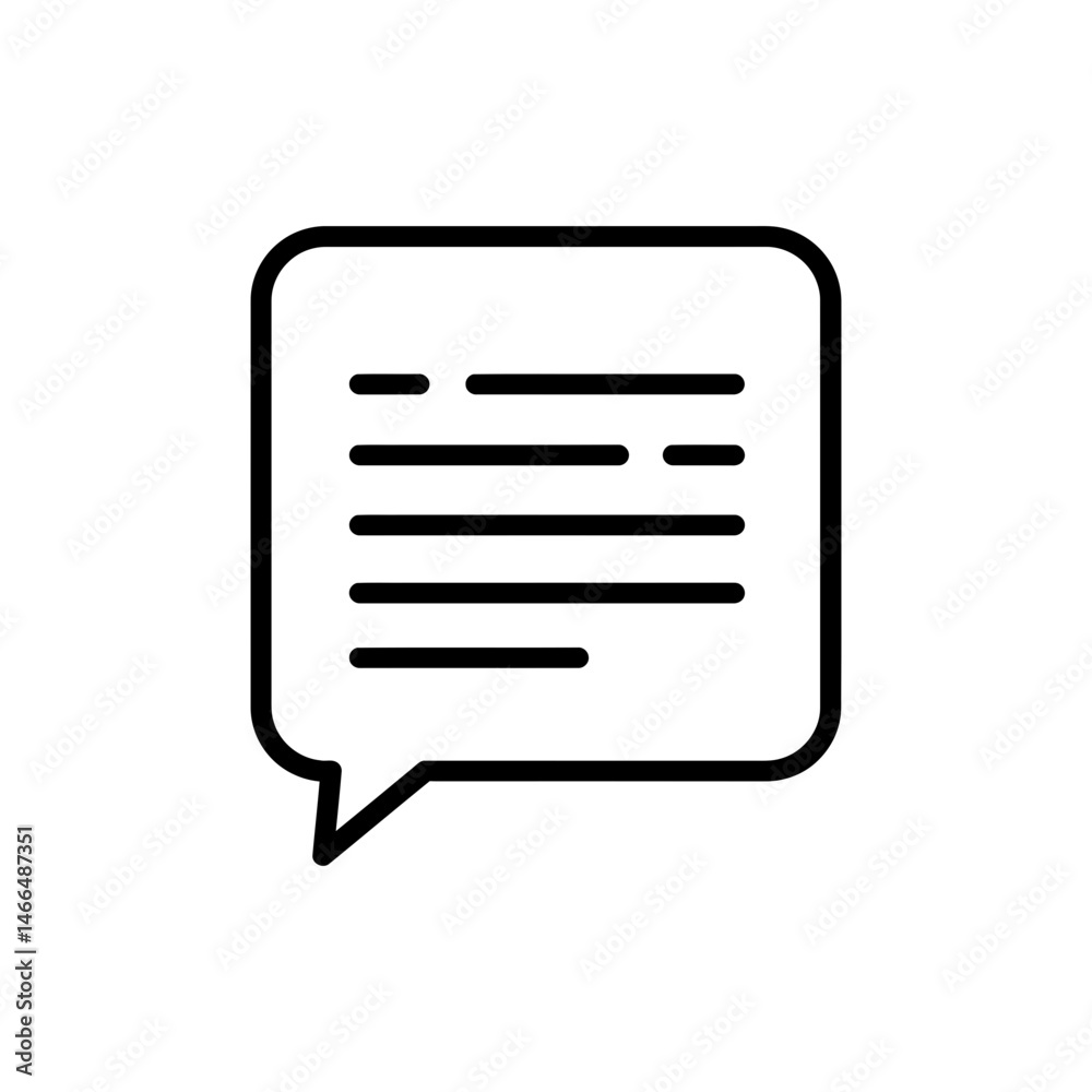 Speech Bubble with Transcript Lines Speech Bubble with Transcript Lines