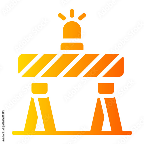 road barrier Gradient icon