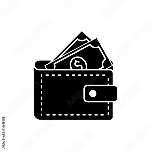 Open Wallet with Visible Cash Icon for Personal Finance
