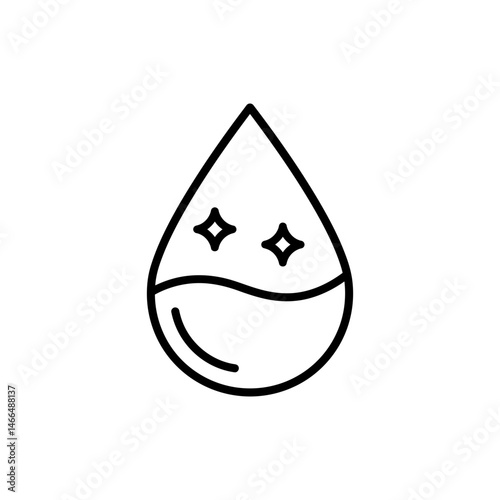 Water Droplet with Sparkle Inside