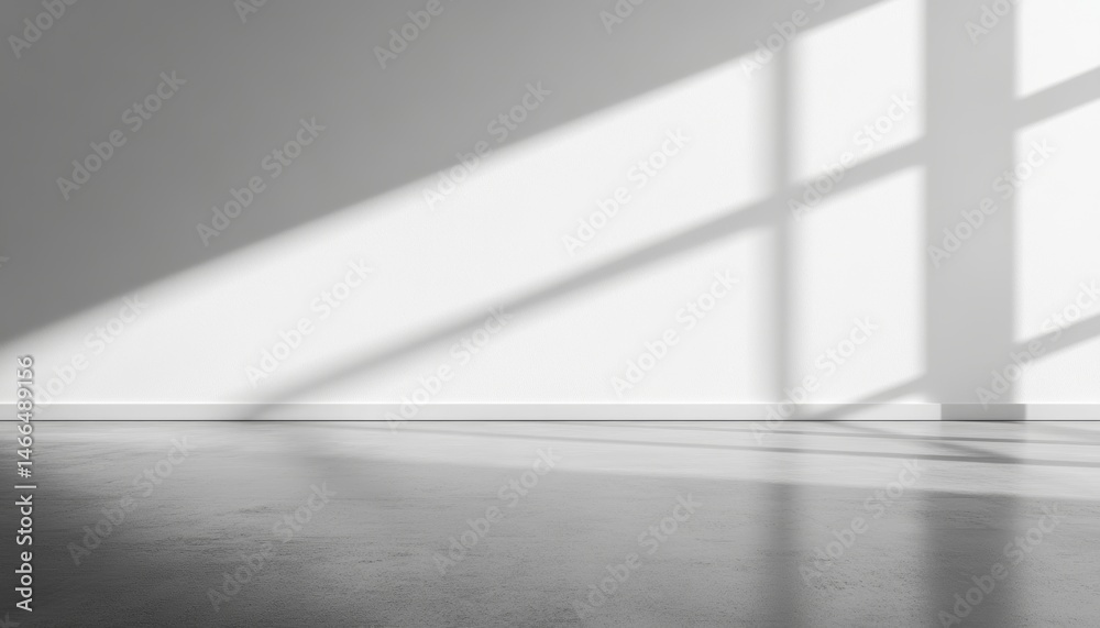 Empty White Wall and Smooth Floor with Interesting Light Glare Background Interior Architecture Scene Empty White Wall and Smooth Floor with Interesting Light Glare Background Interior Architecture Scene