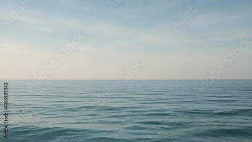 Wallpaper Mural Peaceful ocean landscape with calm water and gentle waves under soft sky, endless horizon of sea and wave soothes soul Torontodigital.ca