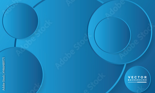 Modern abstract light blue circle shape design.