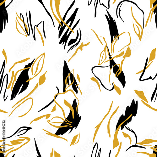 Seamless abstract hand drawn pattern. Vector Illustration.