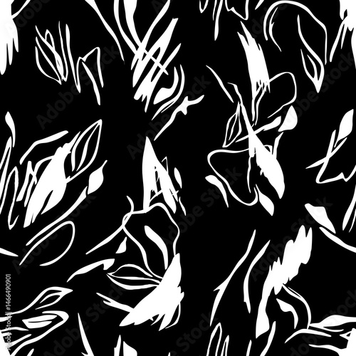 Seamless abstract hand drawn pattern. Vector Illustration.