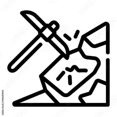 pickaxe Line Icon
