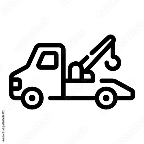 tow truck Line Icon