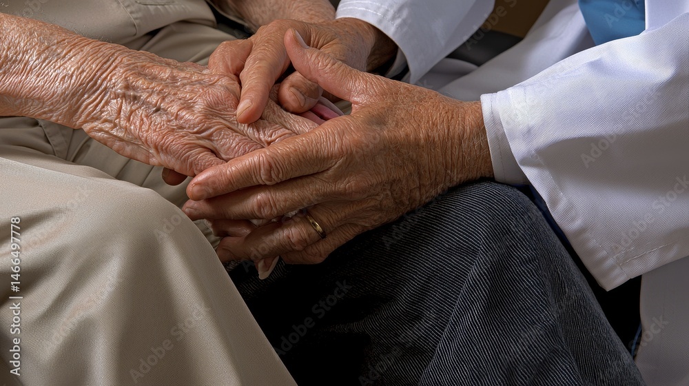 Fototapeta premium Compassionate Care Between Doctor and Patient in a Medical Setting